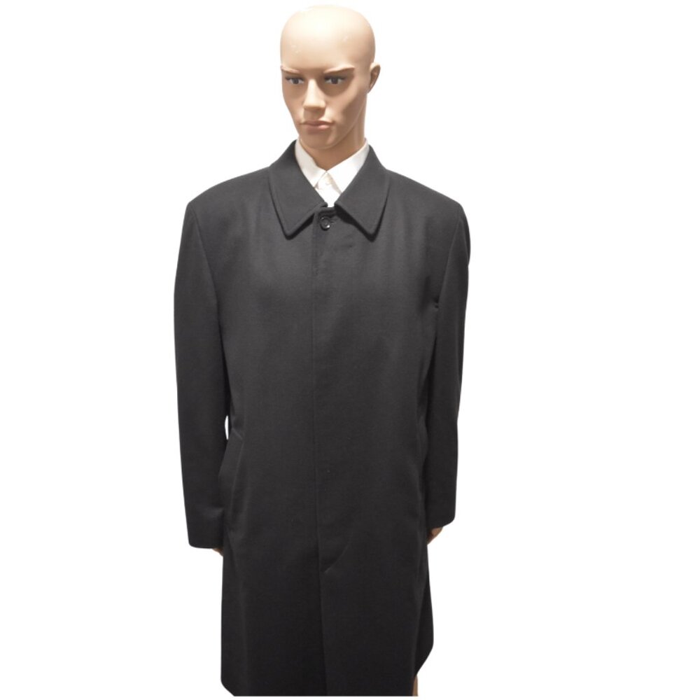 Schneider Men's Wool and Cashmere Dark Navy Topcoat